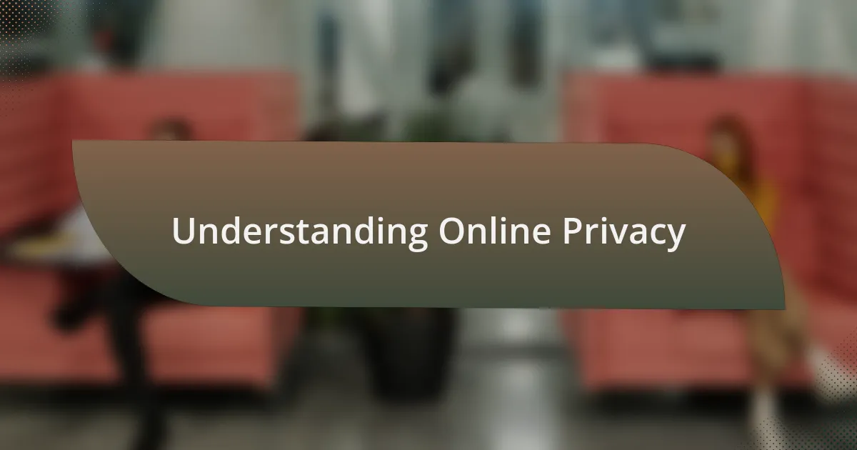 Understanding Online Privacy