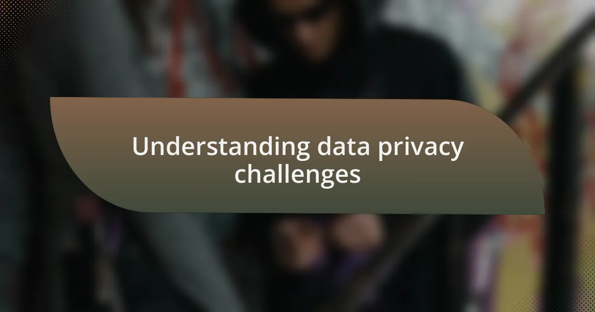 Understanding data privacy challenges